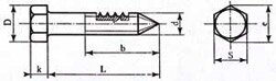 Шуруп шестигранник ГОСТ 11473-75 с шестигранной головкой (глухарь)