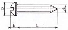 Самонарезающие винты (полукруглая головка) самосверлящие ГОСТ 11650-80
